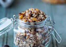 Chocolate Muesli with candied Orange